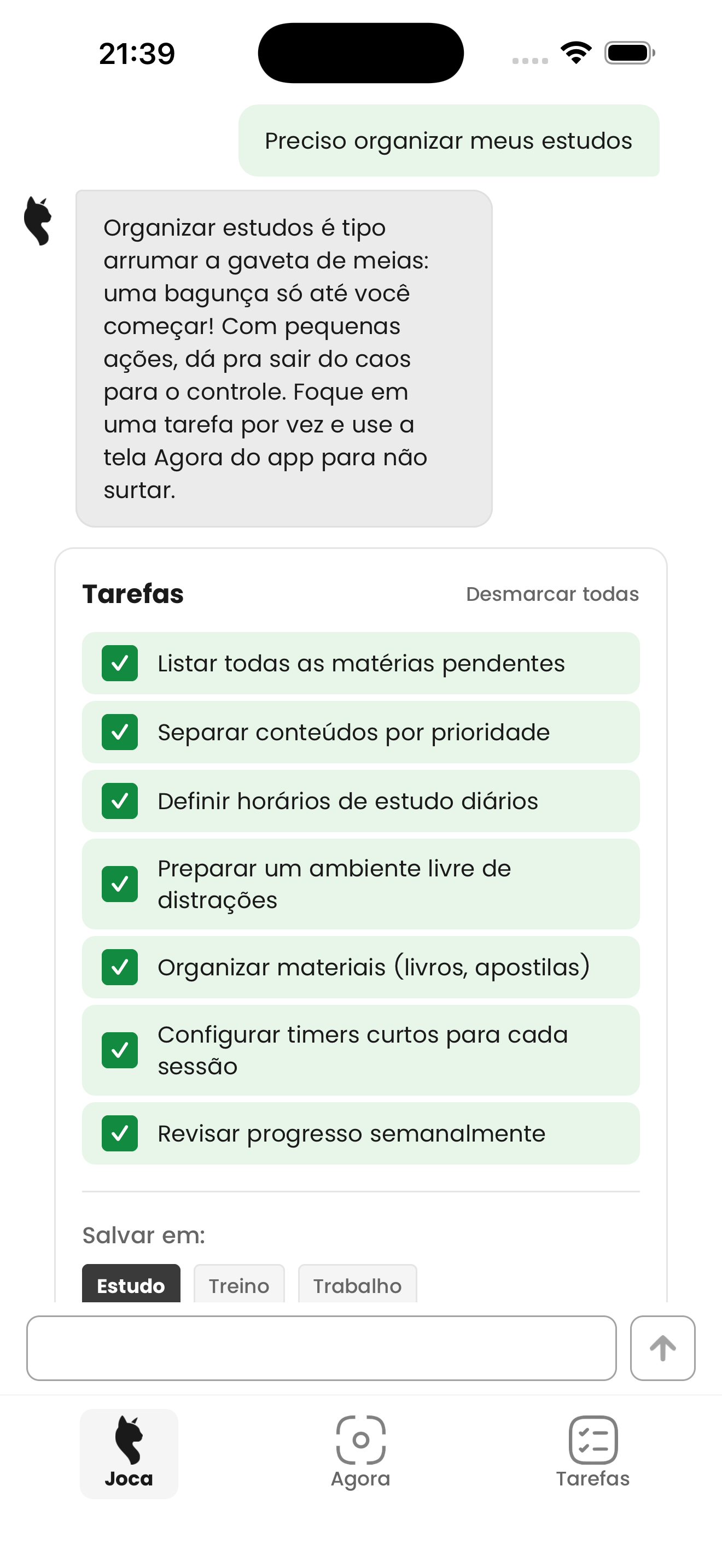 Tarefas inteligentes